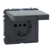 Merten - Steckdose SCHUKO-Steckdose anth MEG2310-7214 Klappdeckel