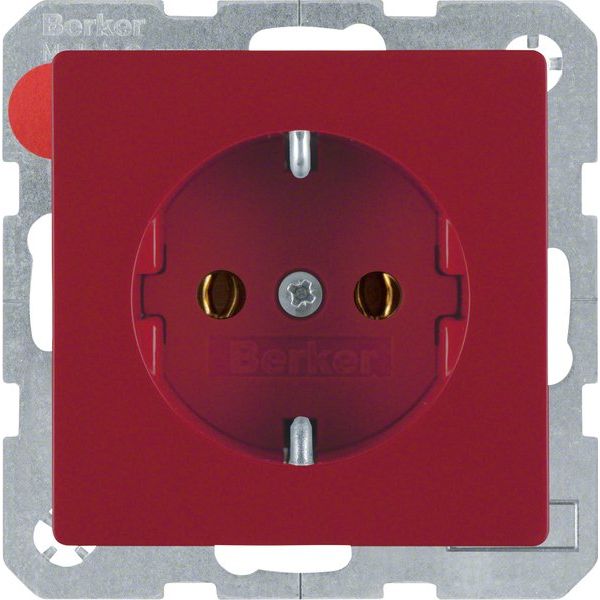 Berker - Steckdose SCHUKO-Steckdose rot, samt 47436012