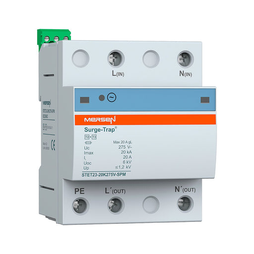 Mersen - Überspannungsableiter für Energietechnik/Stromversorgung Überspg.-Ableiter Typ 2+3 STET23-20K275V-SPM 20kA Uc275V EMV TT