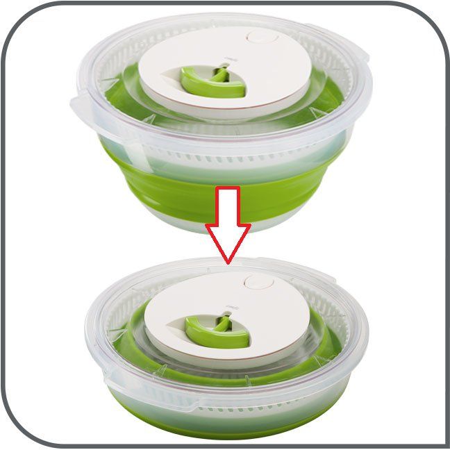 Emsa - Zubehör/Ersatzteile für Kleingeräte Falt-Salatschleuder BASIC trans/gn 4L