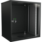 Enoc - Netzwerkgehäuse Wandschrank SNP 12HE sw W3 12-4-S-SNP 19"550x400x582mm