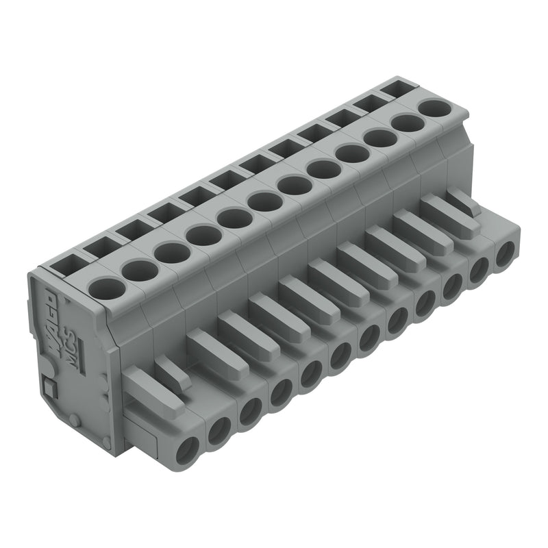 WAGO - Kabelsteckverbinder für Leiterplattensteckverbinder 1-Leiter Federleiste 232-212/026-000 CAGECLAMP 2,5mm²,gr − 25 Stück