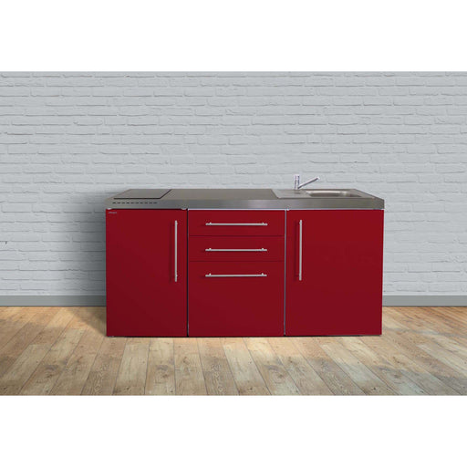 Stengel - Mini-Küche Miniküche Premiumline MPBR170IKFliBre2Sn Bordeauxrot