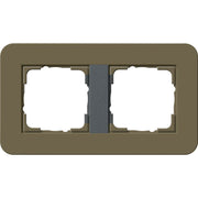 Gira - Abdeckrahmen 2fach 0212426 Umbra/Anthrazit