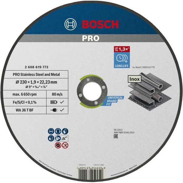 Bosch - Trenn-/Schleifscheibe PRO Stainless Steel and 2608619773 Metal Trennscheibe