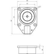 Assa Abloy effeff - Haftmagnet für Türfeststellanlage Magnet 830 A 500N 830-5A------F90 24V