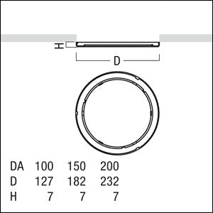 Zumtobel Group - Mechanisches Zubehör/Ersatzteile für Leuchten Dekorring PANOS INF #60800656 E150 AZE