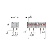 WAGO - Leiterplattenklemme 2-Leiter-Leiterplattenkle. 235-456 0,75mm² − 35 Stück