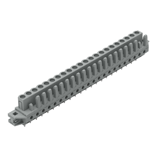 WAGO - Leiterplattensteckverbinder THT-Federleiste gerade 232-152/031-000 Rastermaß 5mm,grau − 10 Stück