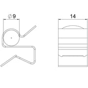 OBO Bettermann - Befestigungsklammer Trägerklammer SCC 4-7,5 D9 für Kabel, 8-9mm − 100 Stück