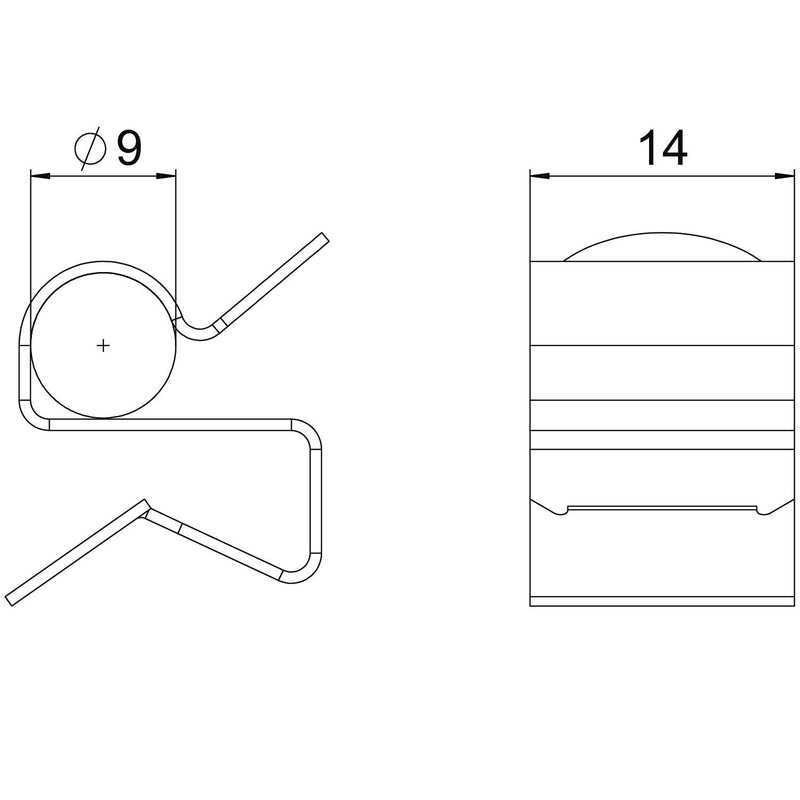 OBO Bettermann - Befestigungsklammer Trägerklammer SCC 4-7,5 D9 für Kabel, 8-9mm − 100 Stück