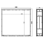 GSAB Elektrotechnik - Gehäuse/Schaltschrank (leer) Normkabelverteilerschrank 3S1300MPIMC HxBxT:1300x1465x320