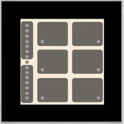 Issendorff - Bussystem-Tastsensor Glas-Tastenfeld LCN - GT8B 8 Tasten, 6LED sw − 1 Stück