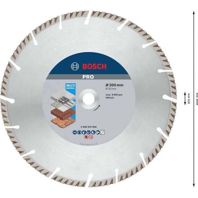 Bosch - Trenn-/Schleifscheibe PRO Multi Material 2608615068 Diamanttrennscheibe