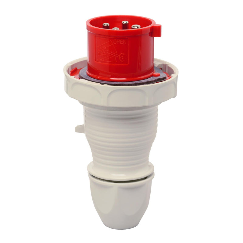 Walther Werke - CEE-Stecker (IEC 60309) Wasserdichter Stecker 219406SL 16A 4P 6h − 10 Stück