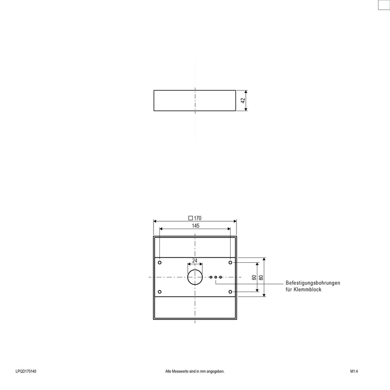 EVN Lichttechnik - Decken-/Wandleuchte LED-Anbaupanel LPQD170140 4000K IP20 ws