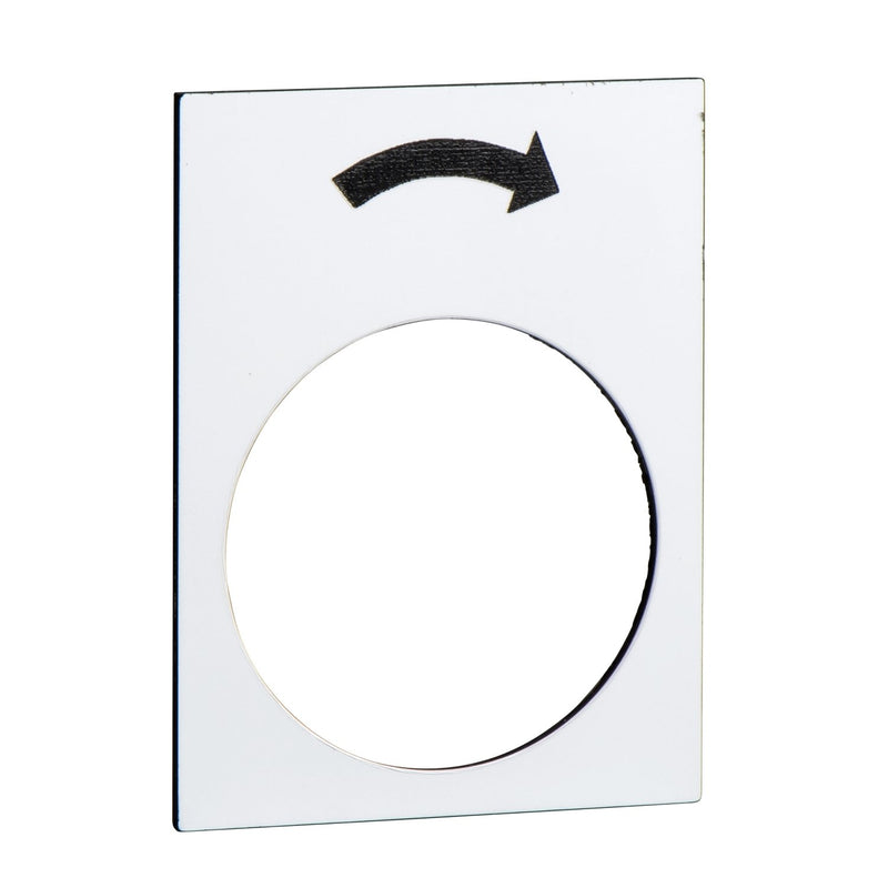 Schneider Electric - Bezeichnungsschild für Befehlsgeräte Symbolschild ZB2BY4919 ws − 10 Stück