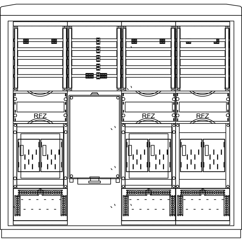 Elsta Mosdorfer - Zähler-Komplettschrank ZS A850-2 S6 6Z BKEI ZS826B.S6