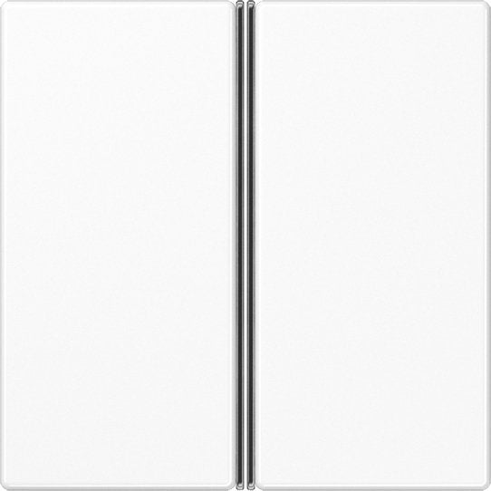 Jung - Abdeckung/Bedienelement für Installationsschalterprogramme Tastensatz 2-fach aws A 402 TSA WW komplett − 1 Stück