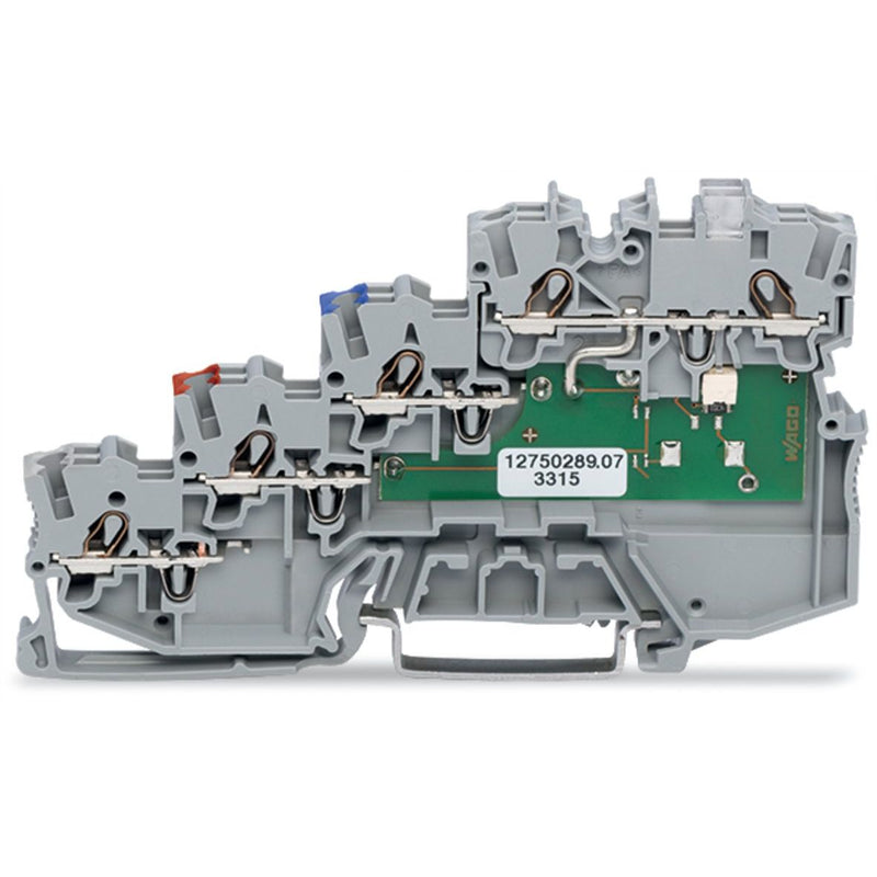 WAGO - Initiator/Aktor-Reihenklemme 4-Leiter-Initiatorenklemme 2000-5410/1101-951 LED gelb für NPN − 50 Stück