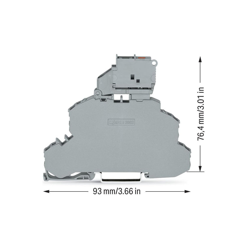 WAGO - Sicherungs-Reihenklemme Doppelstock-Sicherungskle. 2002-2611/1000-867 grau − 25 Stück