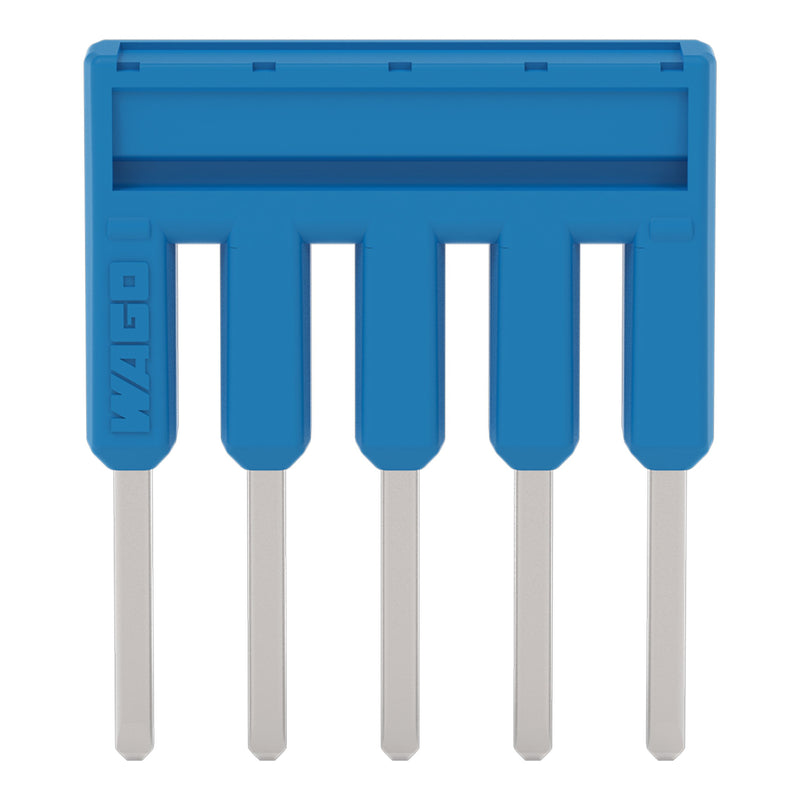 WAGO - Querverbinder/Brücker für Reihenklemme Kammbrücker, isoliert 2000-405/000-006 5-fach, blau − 25 Stück