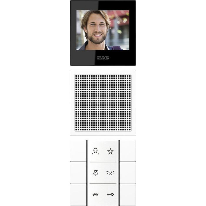 Jung - Innenstation für Türkommunikation Video-Innenstation SI VI LS 627 WW BSF+Folie+Kabel  − 1 Stück
