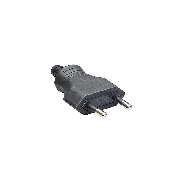 Bachmann - Schutzkontaktstecker Euroflachstecker 900.010 (VE3) sw, m.Schraubanschl