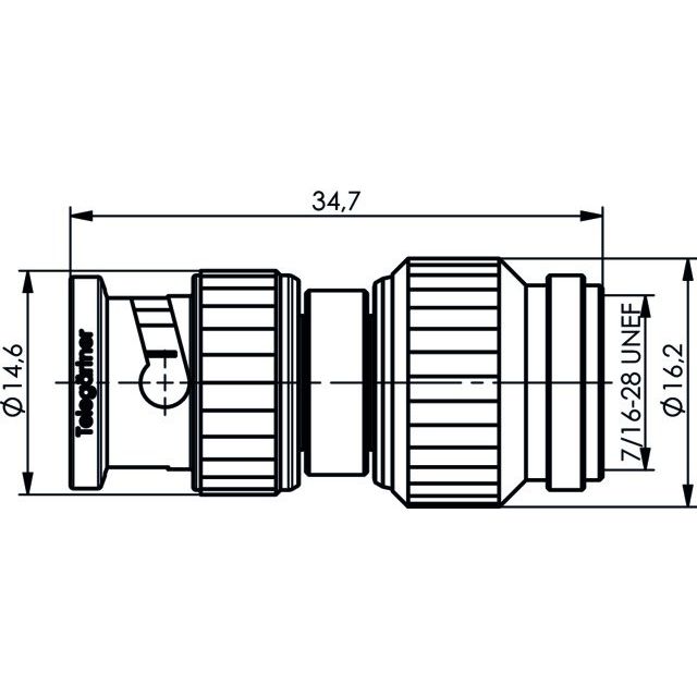 Telegärtner - Koax-Kupplung Adapter BNC-TNC (M-M) 100023634 − 5 Stück