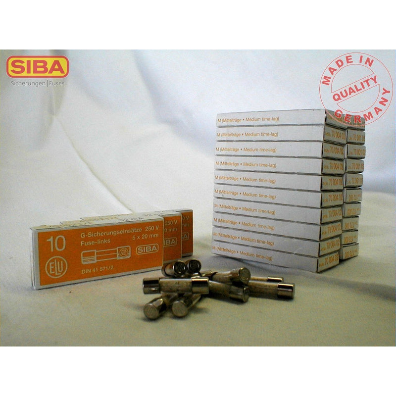 Siba - Zylindrische Sicherung G-Sicherung M 2A 172100 5x20 ungenormt − 100 Stück