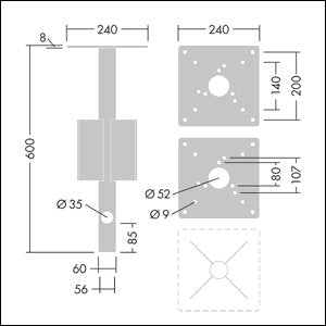 Thorn - Mechanisches Zubehör/Ersatzteile für Leuchten Befestigungszubehör MGR SPIKE  #96637250
