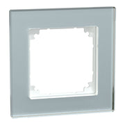 Merten - Abdeckrahmen Echtglasrahmen 1-fach MEG4010-2320 Kristallweiß M-Plan