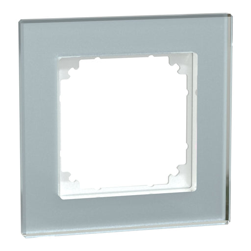 Merten - Abdeckrahmen Echtglasrahmen 1-fach MEG4010-2320 Kristallweiß M-Plan
