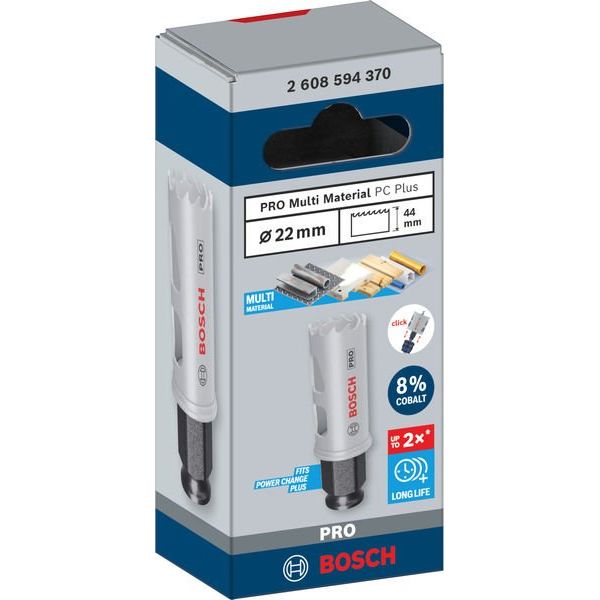 Bosch - Lochsäge PRO Multi Material PC Plus 2608594370 Lochsäge, 22 mm