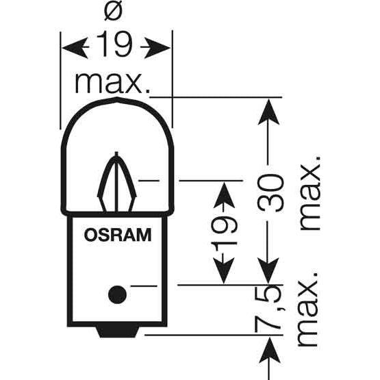 Osram - Fahrzeuglampe Kugellampe 5627 5W 24V Ba15s