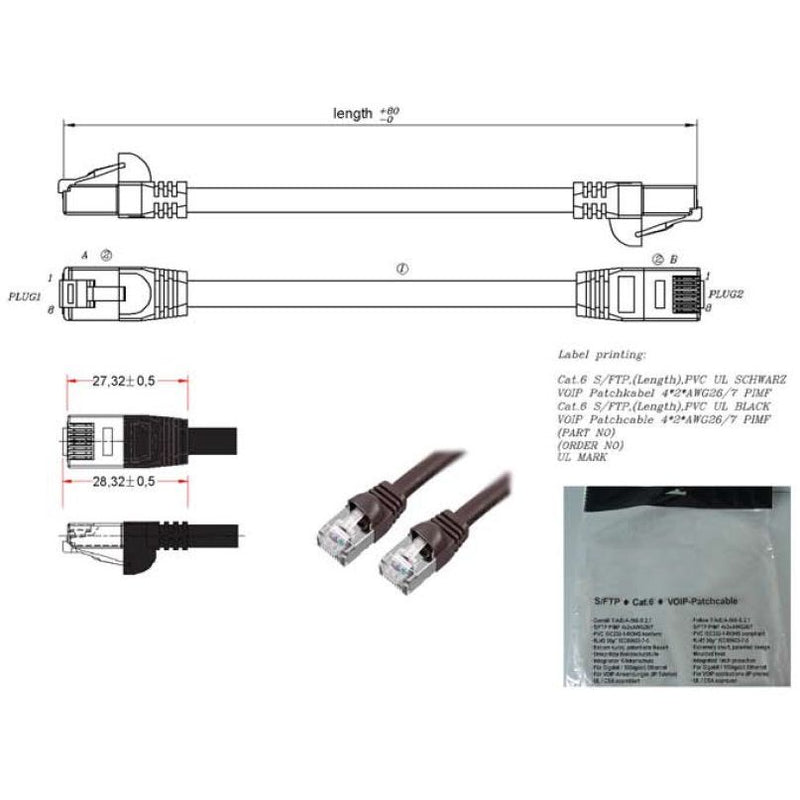 EFB-Elektronik - Patchkabel Kupfer VOIP-Patchkabel Cat.6 K2460.10 10m S/FTP sw