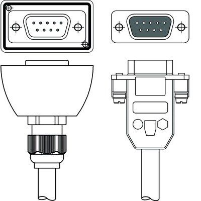 Leuze - Konfektioniertes Sensor-Aktor-Kabel Verbindungsleitung CB-D9-3000-5GF/GM