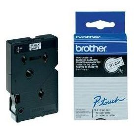 Brother - Verbrauchsmaterial für Telefax/Drucker/MFC Schriftbandkassette TC-201A (VE10) 12mm, 7,7m, ws, sw − 20 Packung