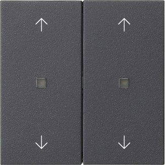 Gira - Abdeckung/Bedienelement für Installationsschalterprogramme Wippe 2-fach 538628 Anthrazit