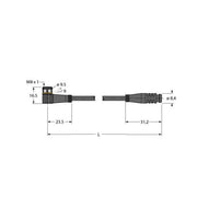 Turck - Konfektioniertes Sensor-Aktor-Kabel Aktuator- u. Sensorleitung PKW4M-0.2-PSG3S/TXL PUR − 1 Stück