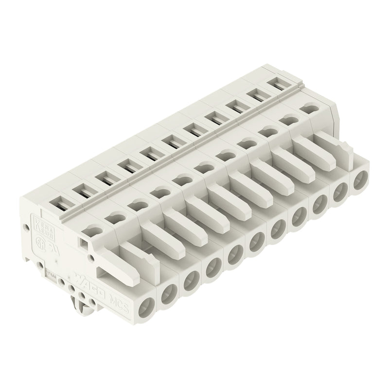 WAGO - Kabelsteckverbinder für Leiterplattensteckverbinder 1-Leiter-Federleiste 721-111/008-000 CAGECLAMP 2,5mm²,lgr − 25 Stück