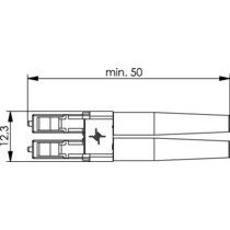 Telegärtner - LWL-Steckverbinder LC DUPLEX STECKER SM 100007100 KERAMIK,KABELMONTAGE