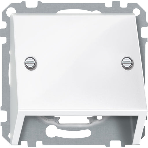 Merten - Einsatz/Abdeckung für Kommunikationstechnik Schrägauslass pws/gl 464919 für Datenanschluss