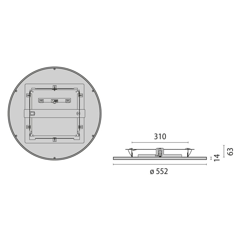 Performance in Light - Decken-/Wandleuchte LED-Einbauleuchte 8555561343410 4000K  − 1 Stück