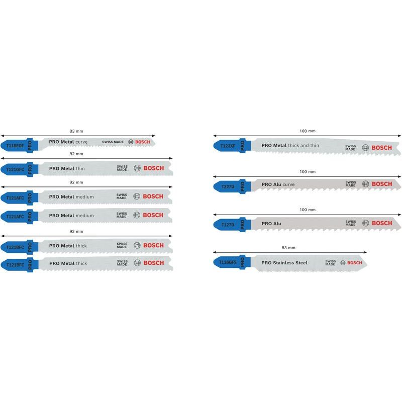 Bosch - Stichsägeblatt PRO Metal and Alu 2607011942VE(10) Stichsägeblatt Set