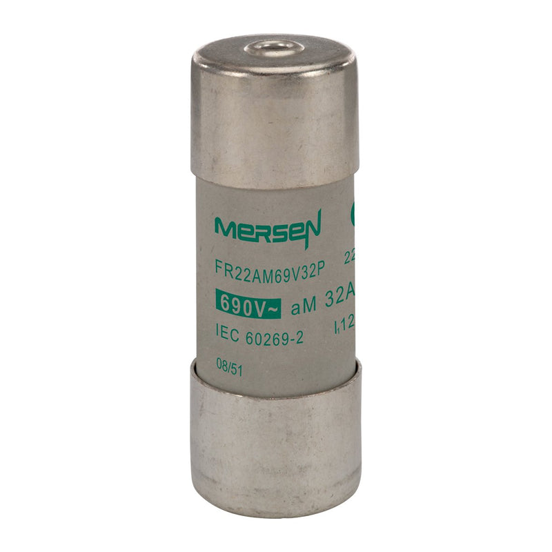 Mersen - Zylindrische Sicherung Sicherungseinsatz zylindr. FR22AM69V32P aM 22x58 32A − 10 Stück