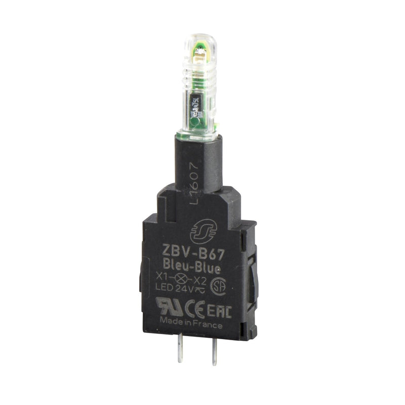 Schneider Electric - Lampenfassungsblock für Befehls- und Meldegeräte LED-Modul ZBVB47 24V rt − 5 Stück