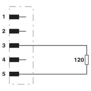 Phoenix Contact - Abschlusswiderstand SAC-5P-M 8MS DN TR − 5 Stück