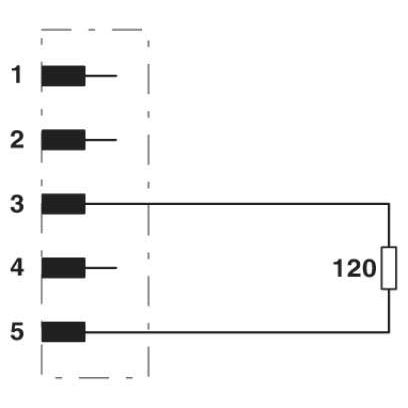 Phoenix Contact - Abschlusswiderstand SAC-5P-M 8MS DN TR − 5 Stück