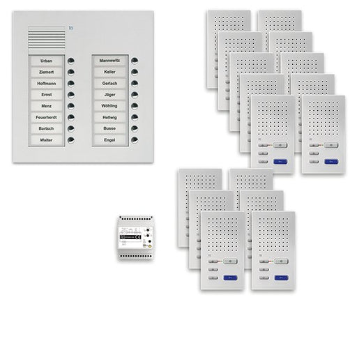 TCS Tür Control - Türsprech-Set Audio Außenstation Pack 16 PPUF16/2-EN/02 PUK 2reihig16Tast.UP